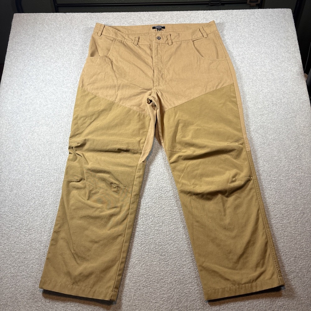 Guide Series Men's 42x30 Khaki Canvas Brush Guard Pants Carpenter Pocket